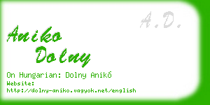 aniko dolny business card
